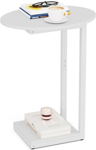 Shaped oval side table - side,
